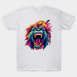 Neon Gorilla Head T-Shirt